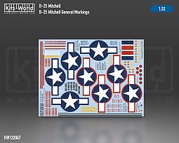 Kitsworld 1/32 Scale - N/A B-25J/H Mitchell 'General Markings' - Full Colour Decal KW132047 